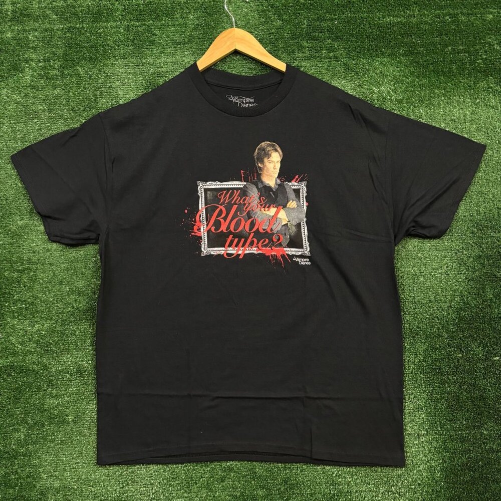 The Vampire Diaries Damon Salvatore Whats Tour Blood Type T-Shirt Size XL
